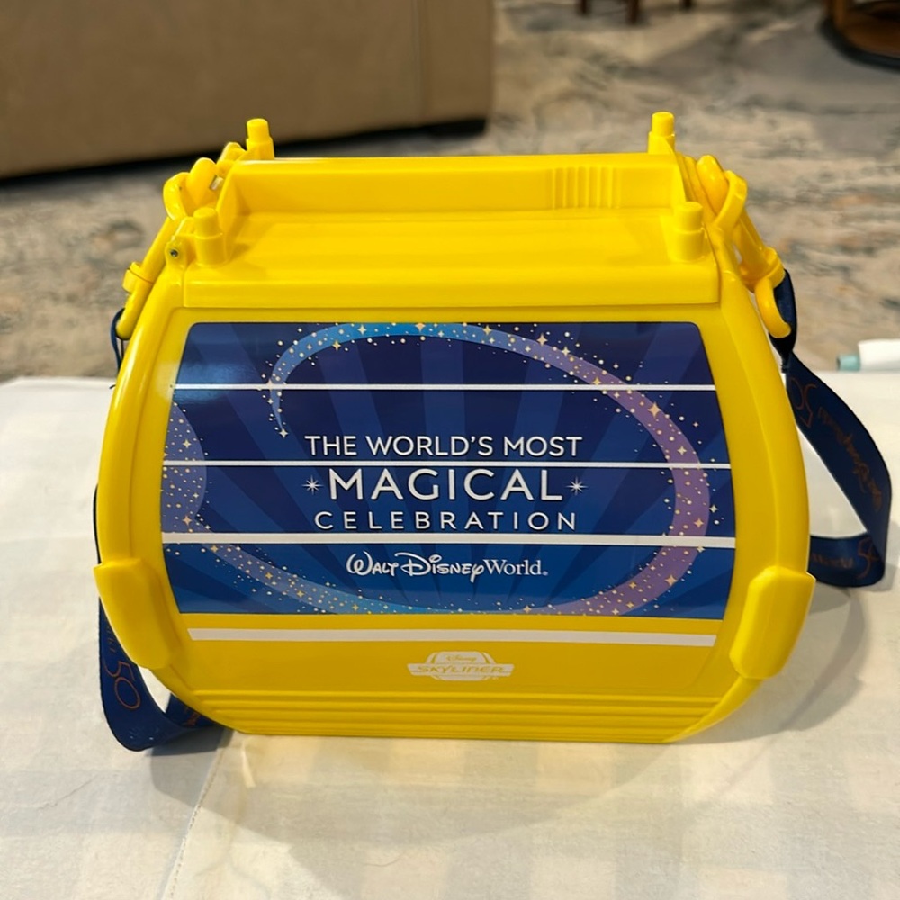 Disney’s 50th anniversary Skyliner, popcorn bucket featuring Minnie and Mickey